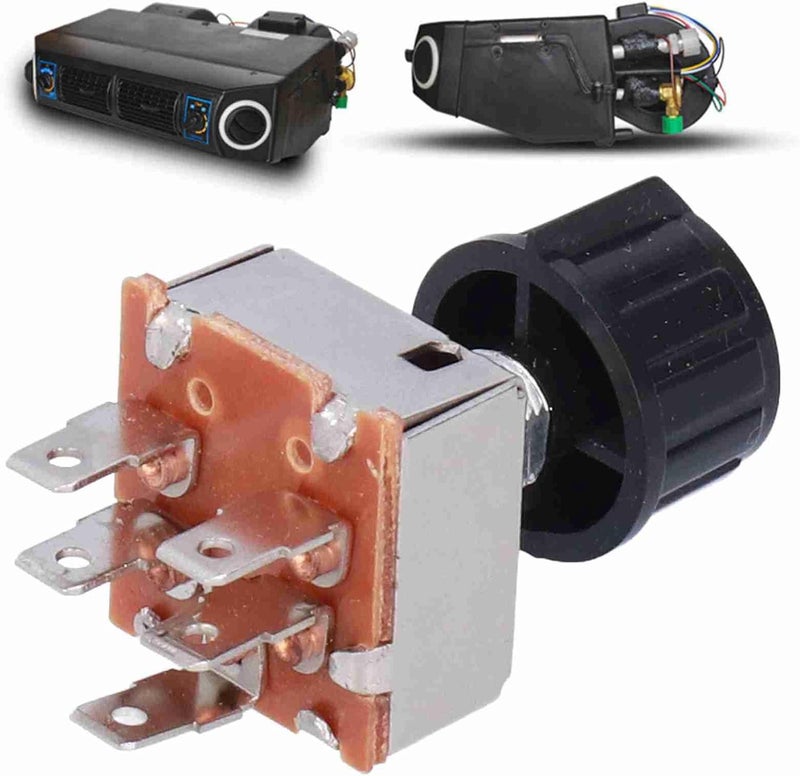 Ymiko 4 Speed AC Blower Switch Universal Rotary Air Conditioning 4 Speed Blower Switch Replacement for 35702 Freightliner INM2G754A MEI 1151 - Image 2